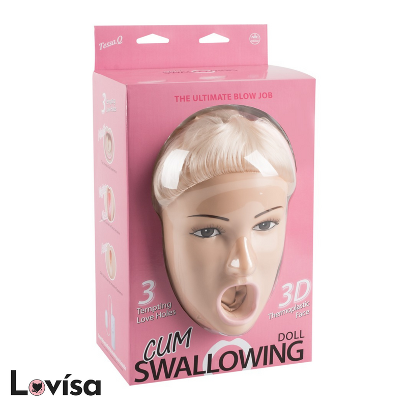 Tessa Cum Swallowing Doll