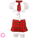 School Girl Costume Red & White