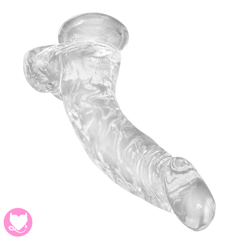 Clear Cock with Balls 7.5"