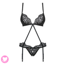 Laluna crotchless teddy L/XL - Black