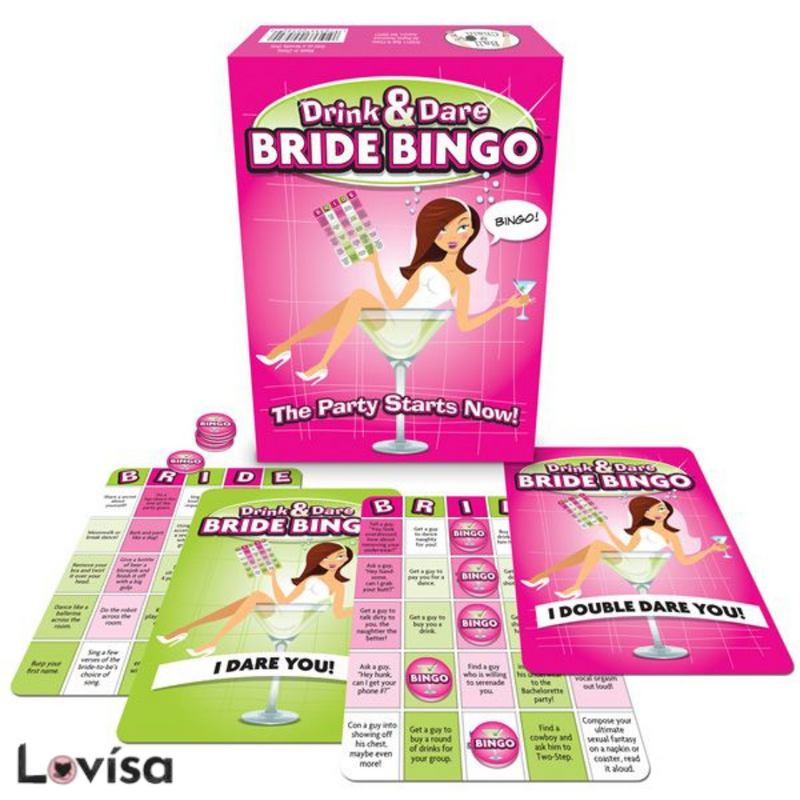 Bride to be drink or dare bingo